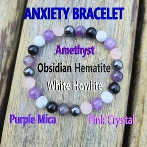 Anxiety Relief All Natural Beaded Stone Healing Gemstone Crystal Bracelet